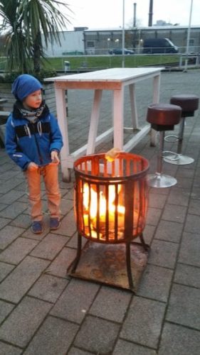 Feuerstelle für die Winterparty