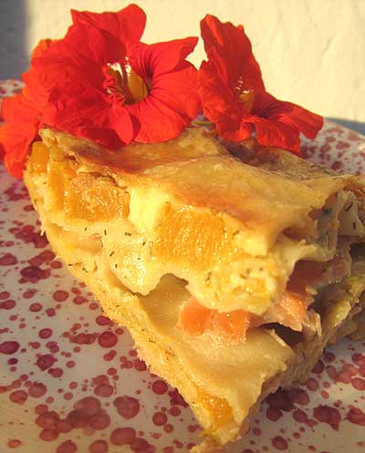 Kürbislasagne mit Butternutkürbis und Lachs