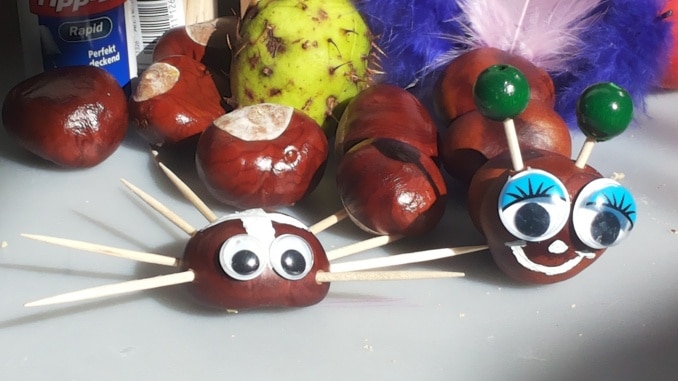 Herbst, Kastanienfiguren, Kastanien, Herbst, basteln, Gartenzeitung.com